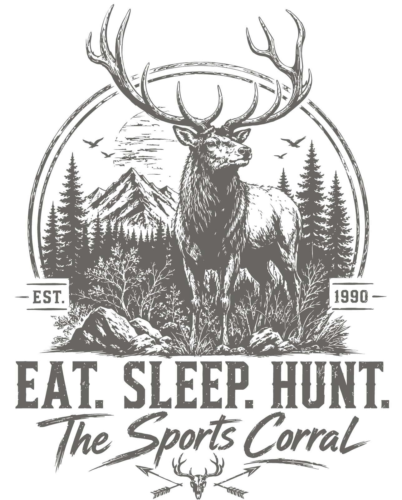 Rowan Sportswear Eat. Sleep. Hunt. tee design