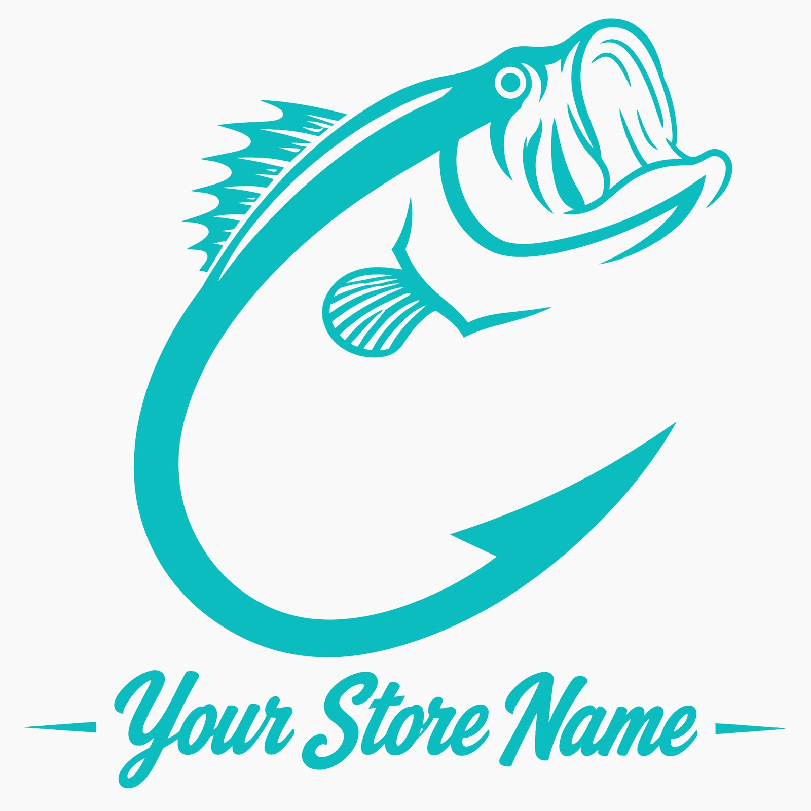 Rowan Sportswear Fishing Hook tee design