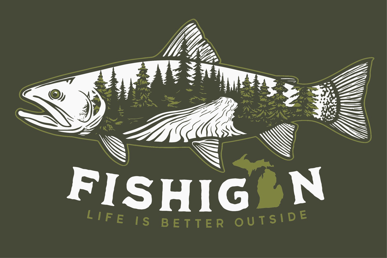 Rowan Sportswear Fishigan tee design