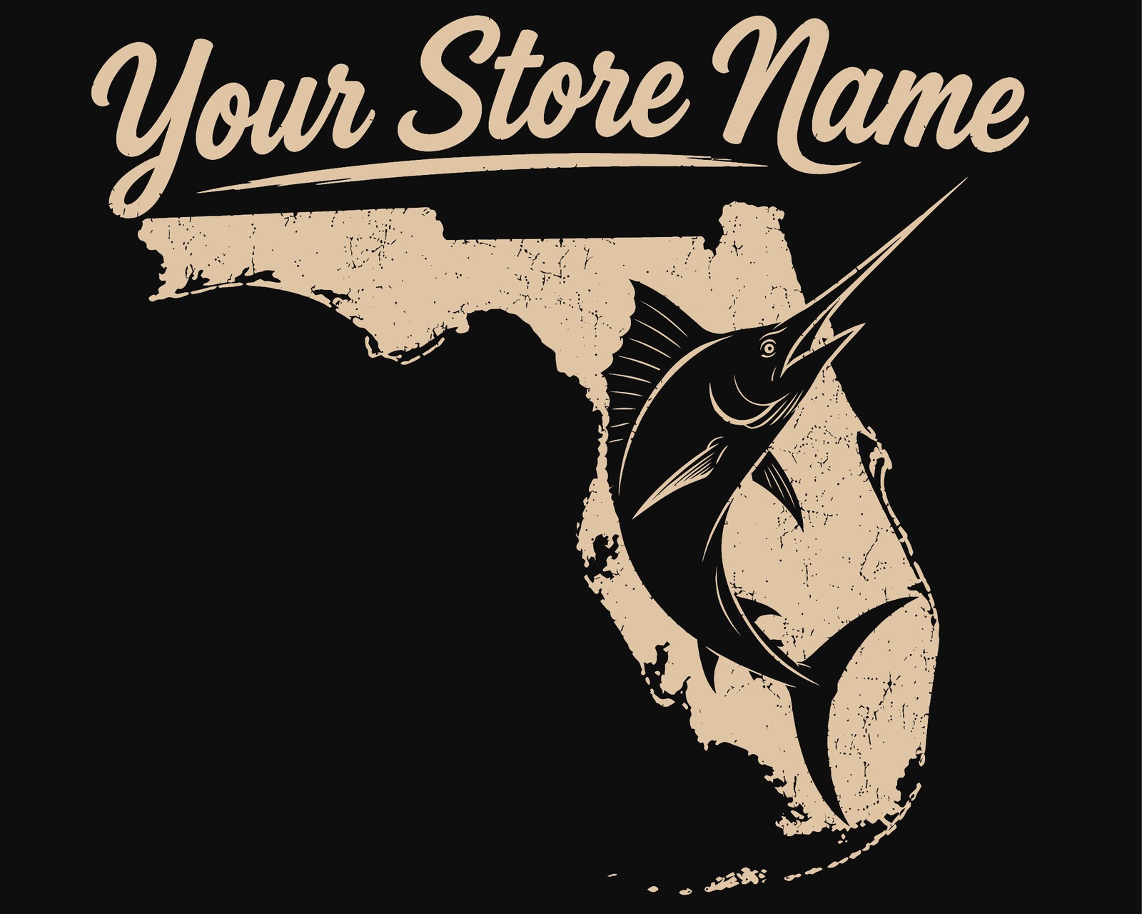 Rowan Sportswear Florida Marlin tee design