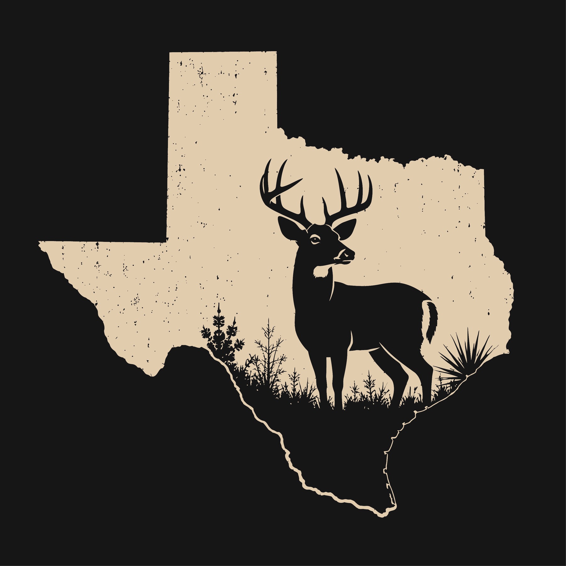 Rowan Sportswear Texas Deer tee design