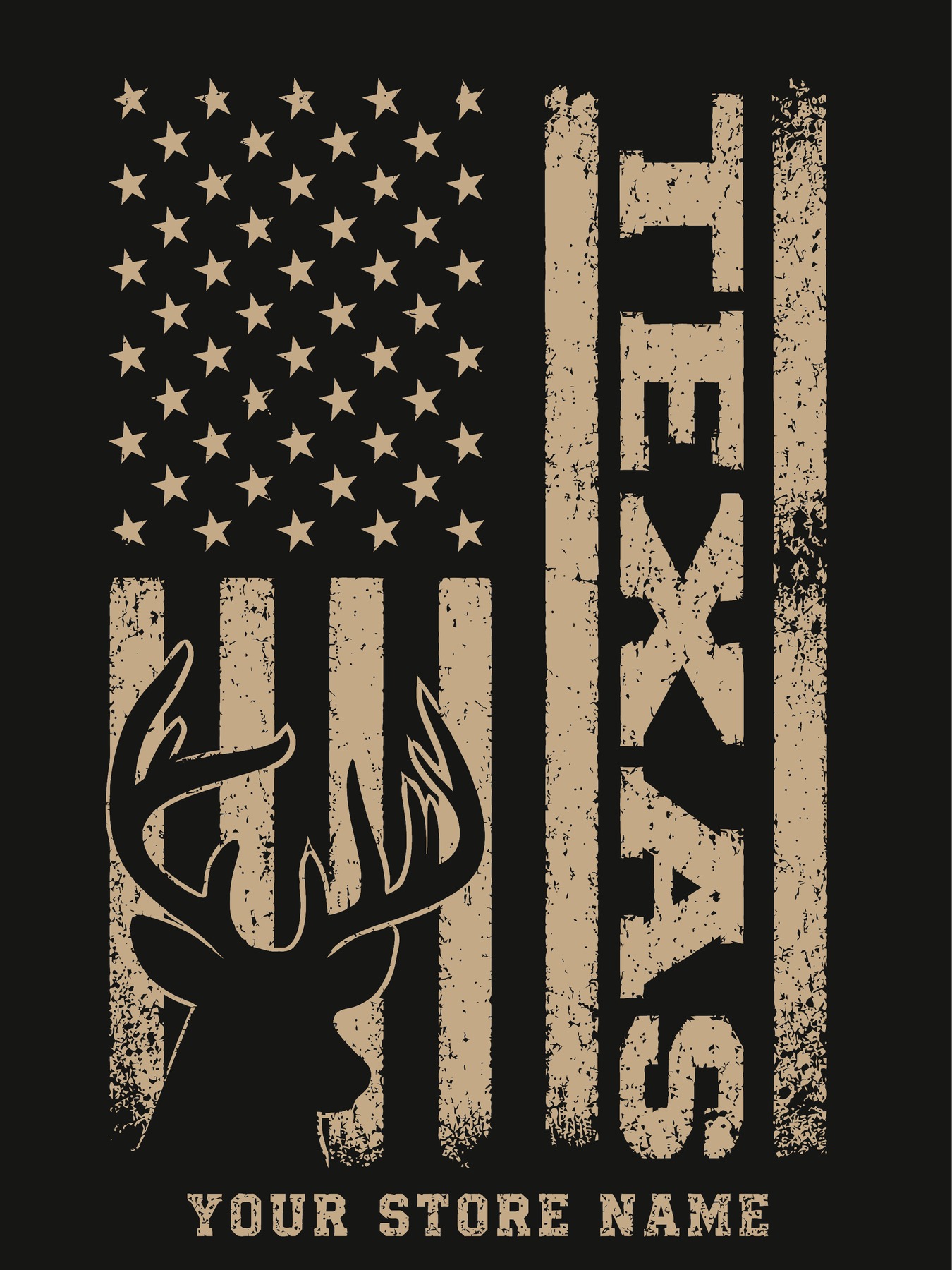 Rowan Sportswear Texas Flag tee design